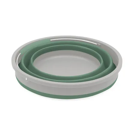 Outwell Collaps runder Eimer mit Deckel, TPE und Plastik, Shadow Green