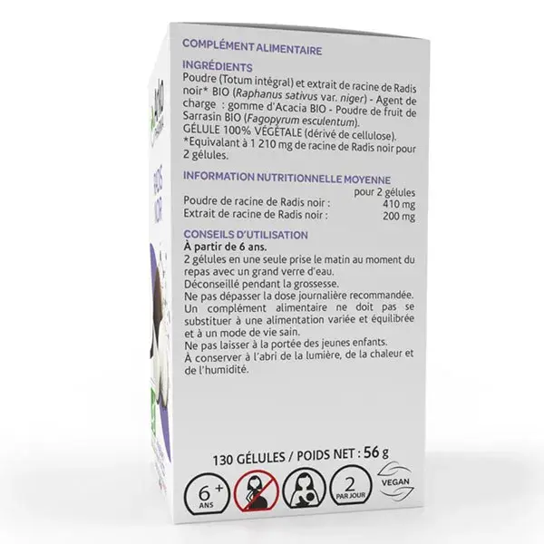 Arkopharma Arkogélules Radis Noir Bio 130 gélules