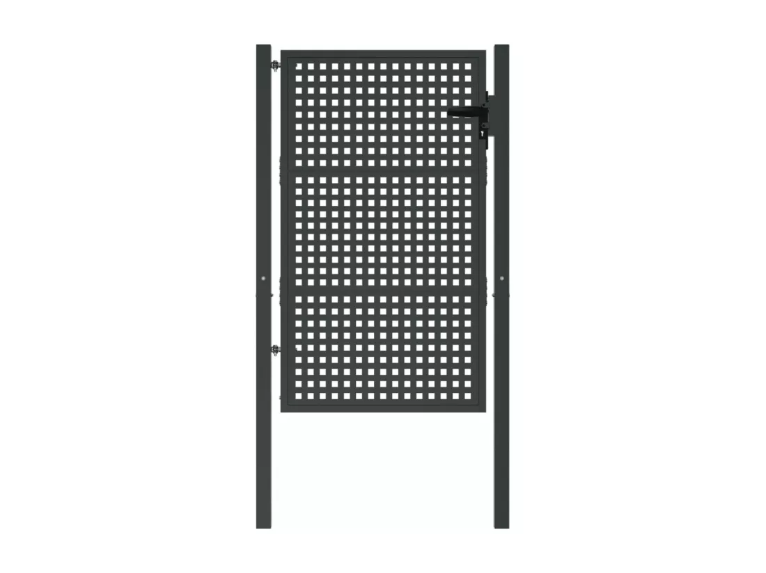 Portail de jardin anthracite 105x175 cm acier