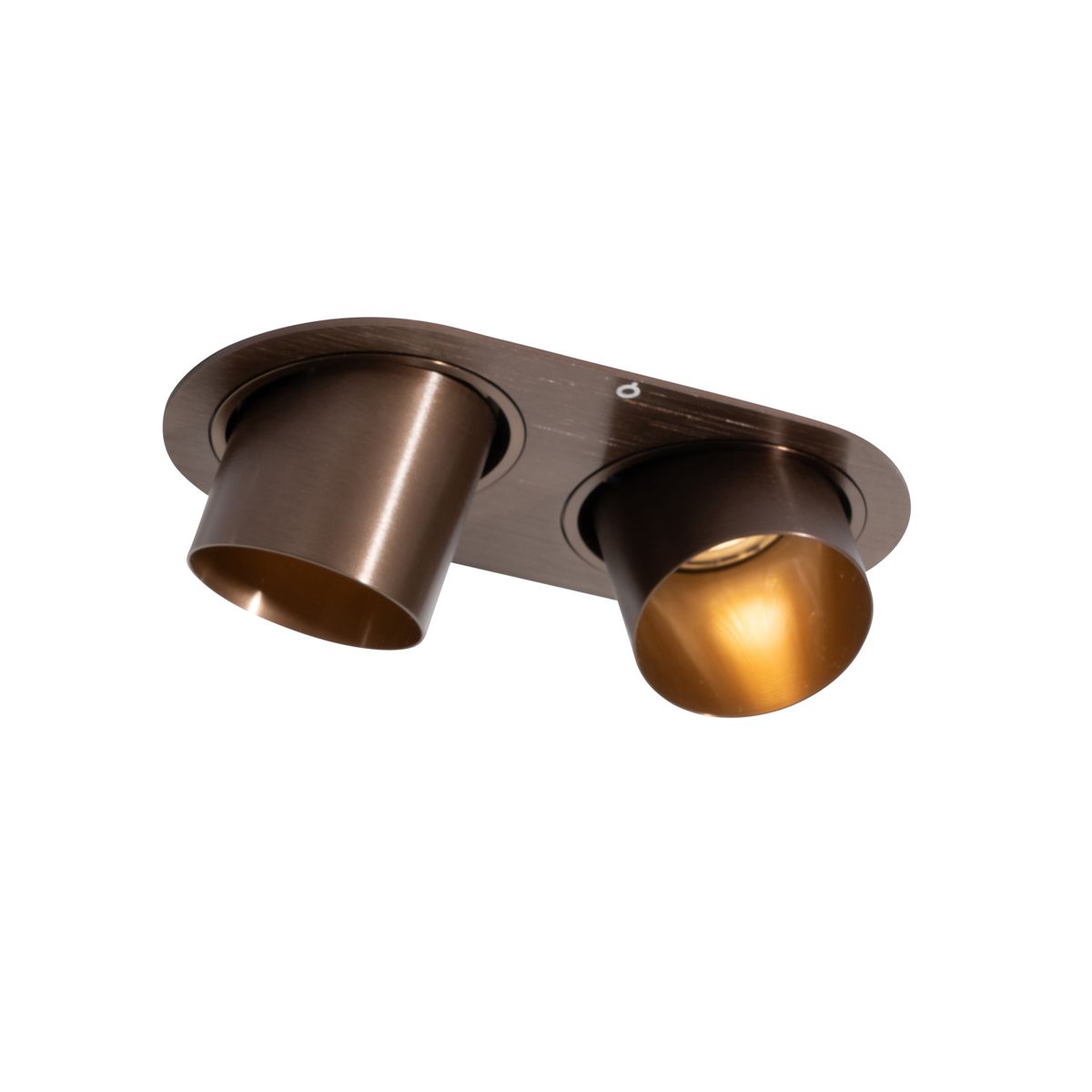 Set van 6 inbouwspots donkerbrons GU10 50mm 2-lichts - Installa