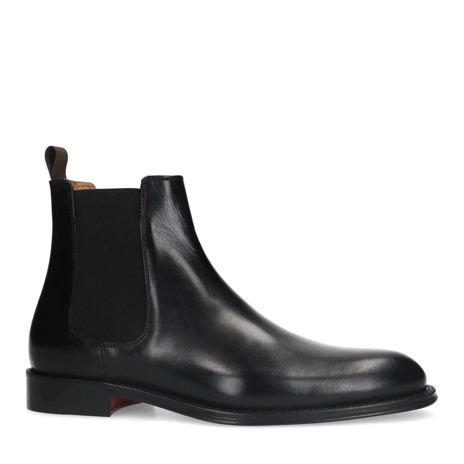 Zwarte leren chelsea boots
