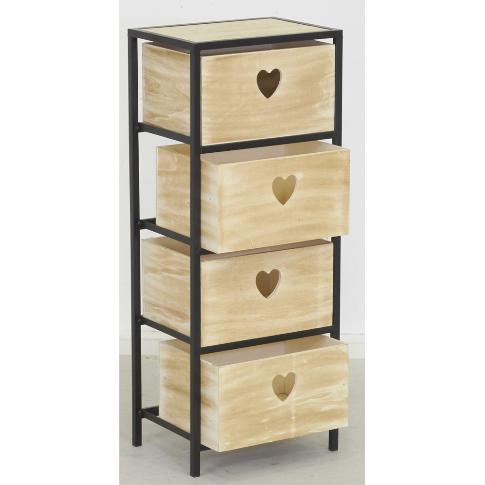 Commode 4 tiroirs en paulownia lovely 4 tiroirs