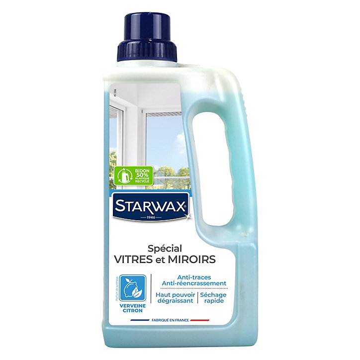 Nettoyant spécial vitres anti-traces à l'alcool Starwax 1L