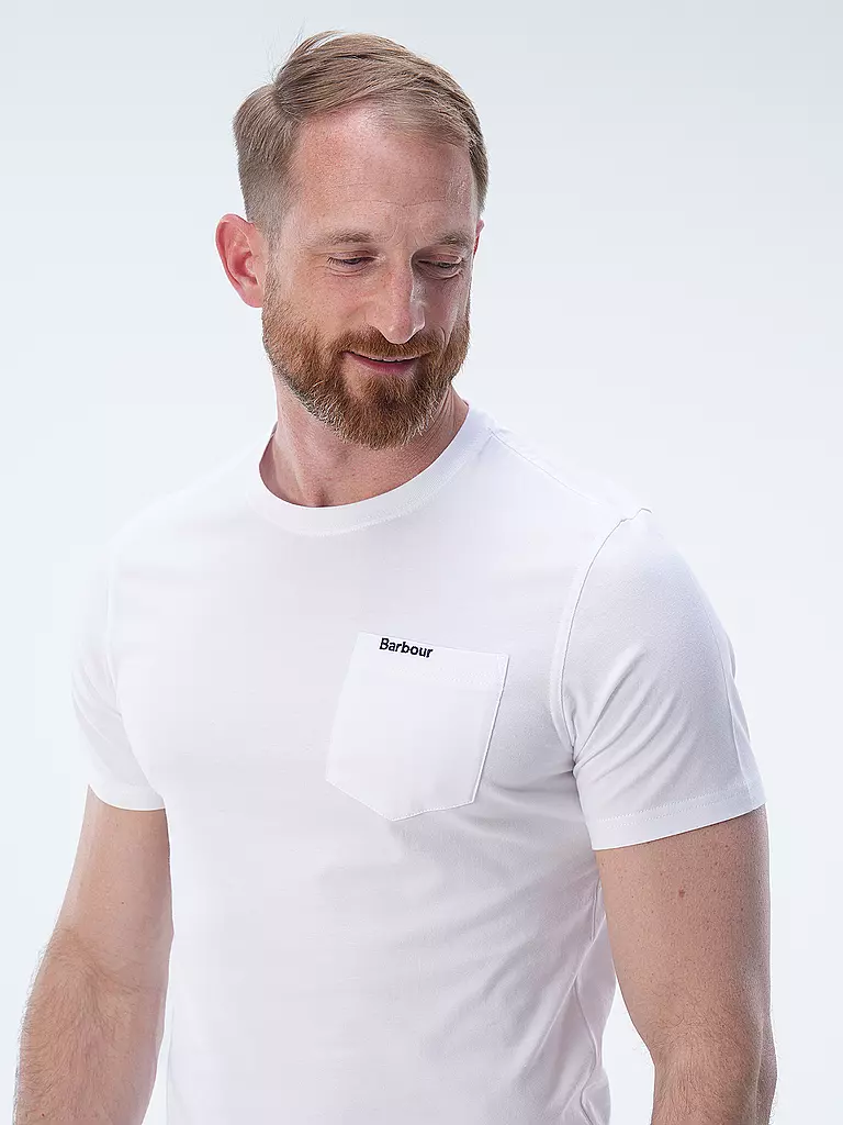 BARBOUR T-Shirt LANGDON weiss