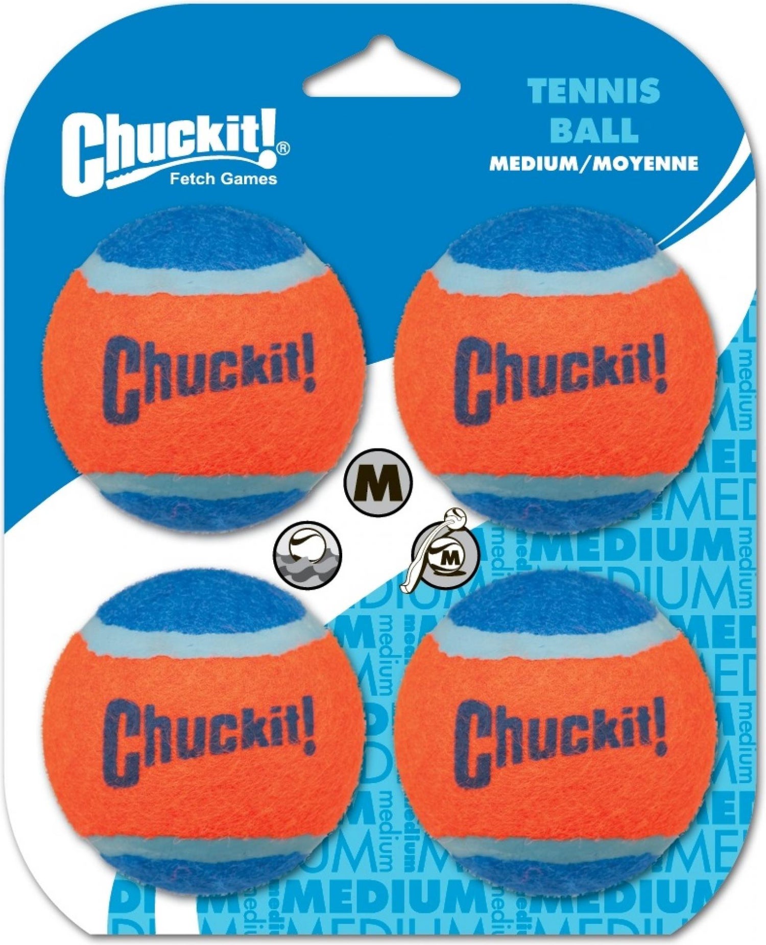 Chuckit! hondenspeelgoed tennisbal Ultra D 6 cm 4 stuks