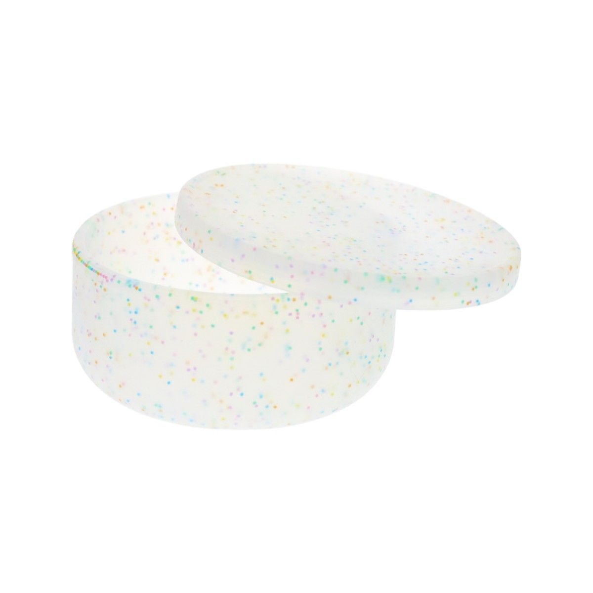 Boite de conservation en silicone paillettes multicolores Pause goûter