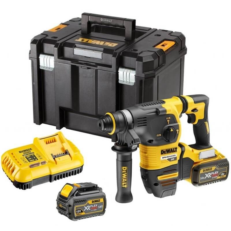 DeWALT DCH333T2 54V Li-Ion accu SDS-Plus combihamer set (2x6Ah) in TSTAK - 3,5J