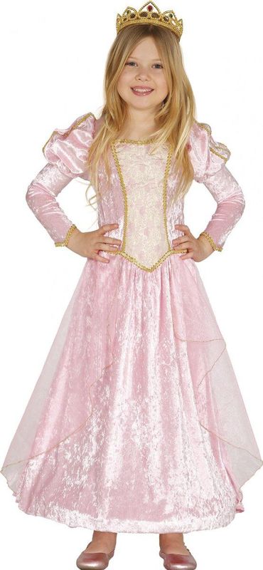 Fiestas Guirca - Velvet Jurk - Roze - Meisjes - 100% Polyester