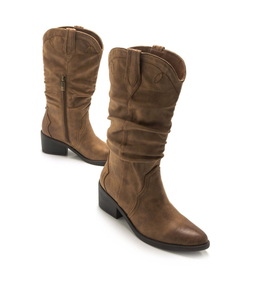 Botas Mustang Tanubis marrons - Salto de 6 cm -