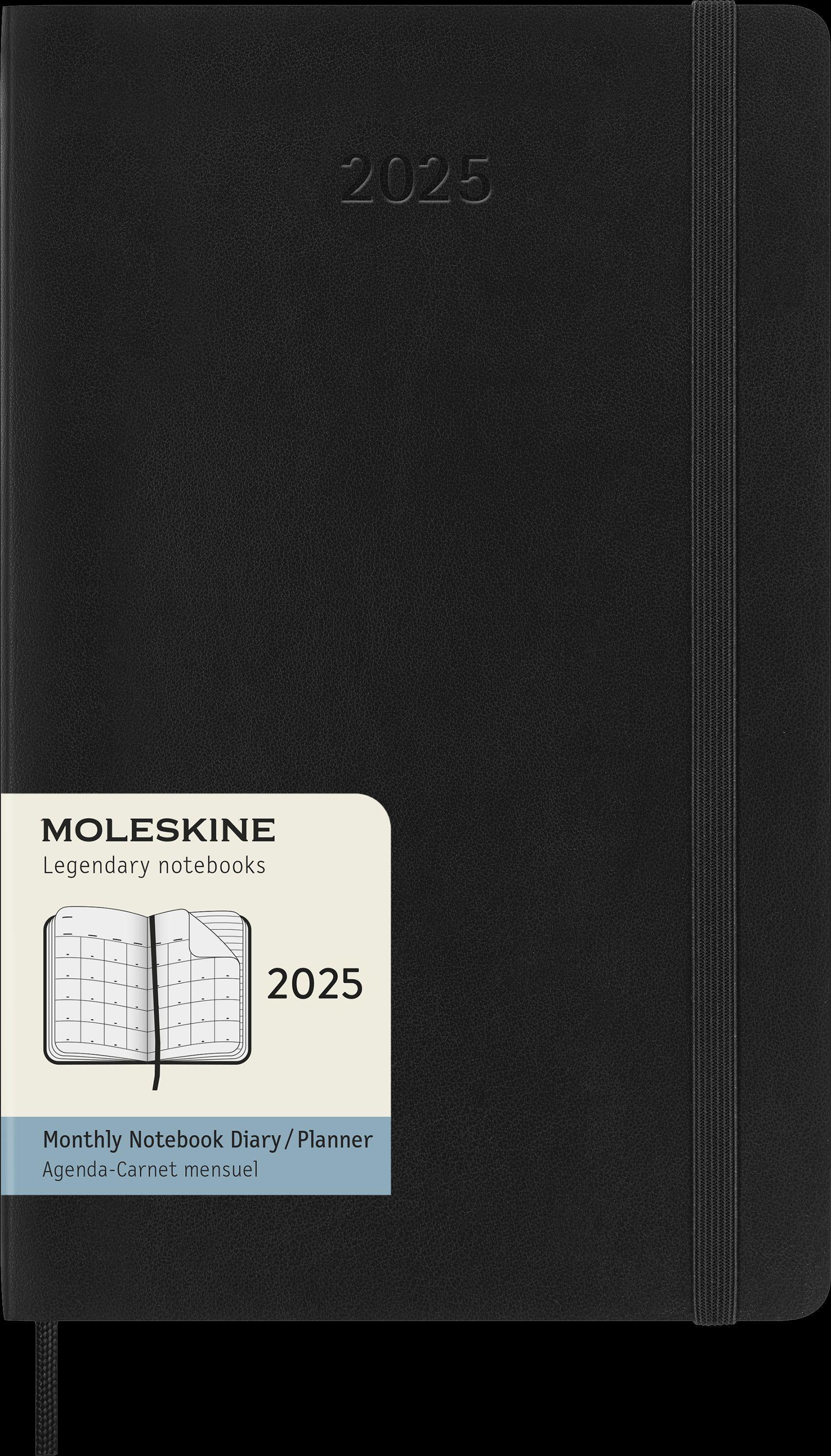 Moleskine 12 Monate Tageskalender 2025, Pocket/A6
