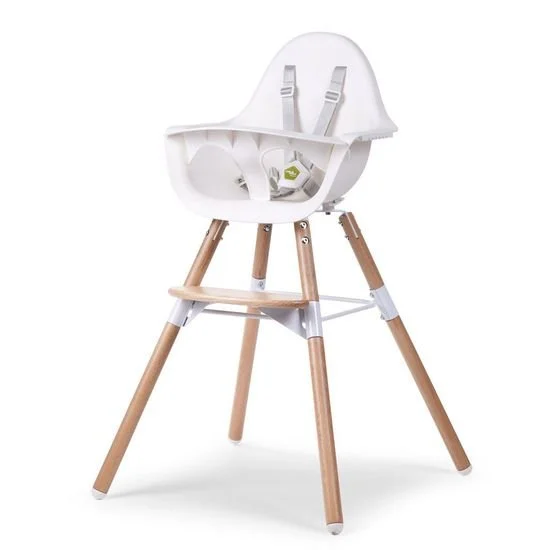 Chaise haute Evolu 2 + arceau   Naturel/Blanc        de               Childhome