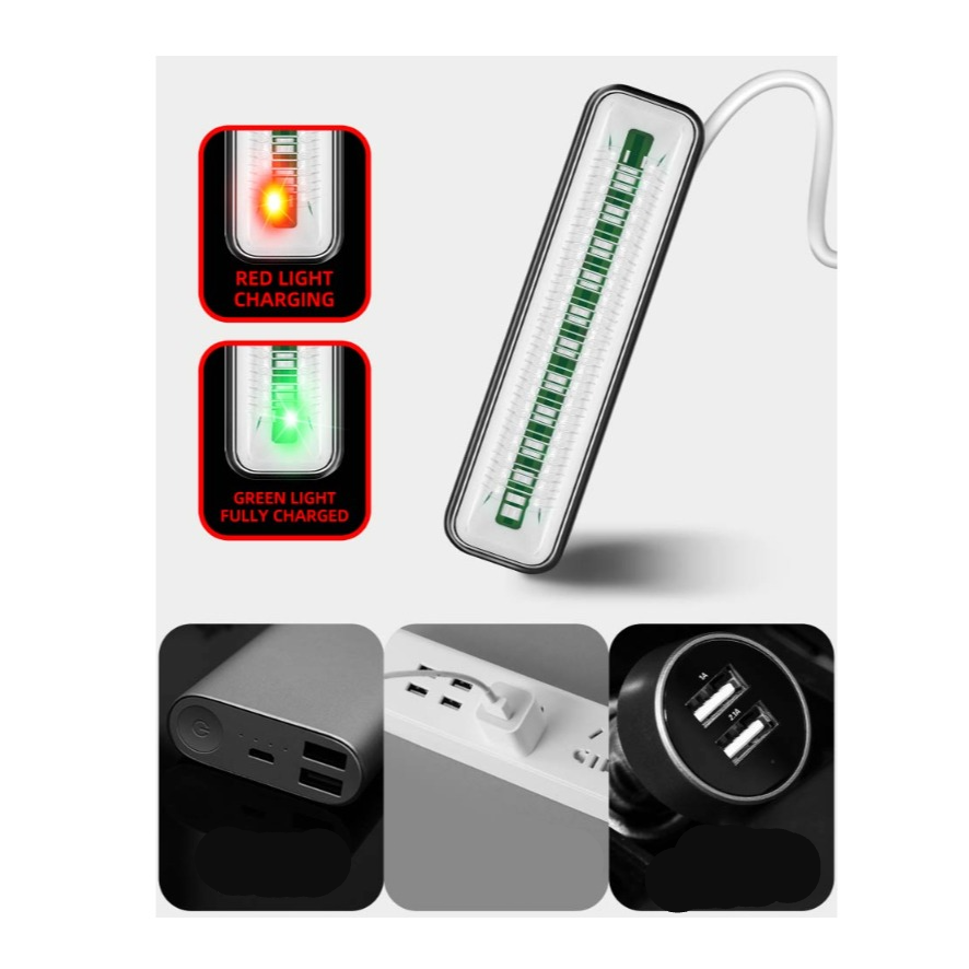 Wiederaufladbares USB Velo Rücklicht Fahrrad LED Warnlicht IPX4 - Rot