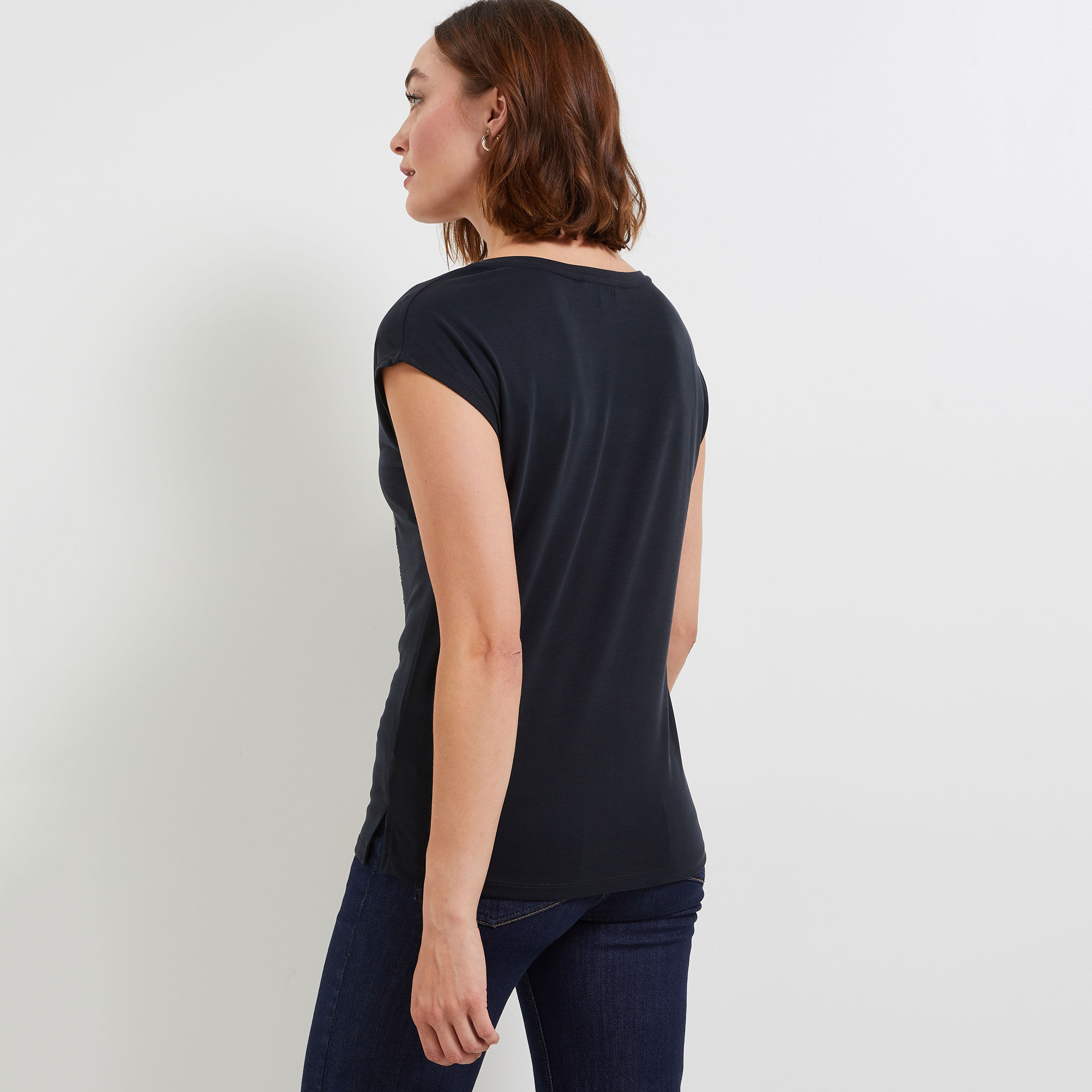 T-shirt imprimé femme - GRIS FONCE