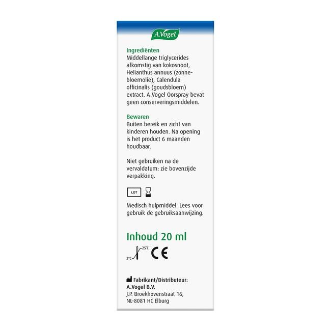 A.Vogel Oorspray Jeuk bij Jeuk in de Gehoorgang Spray 20 ML