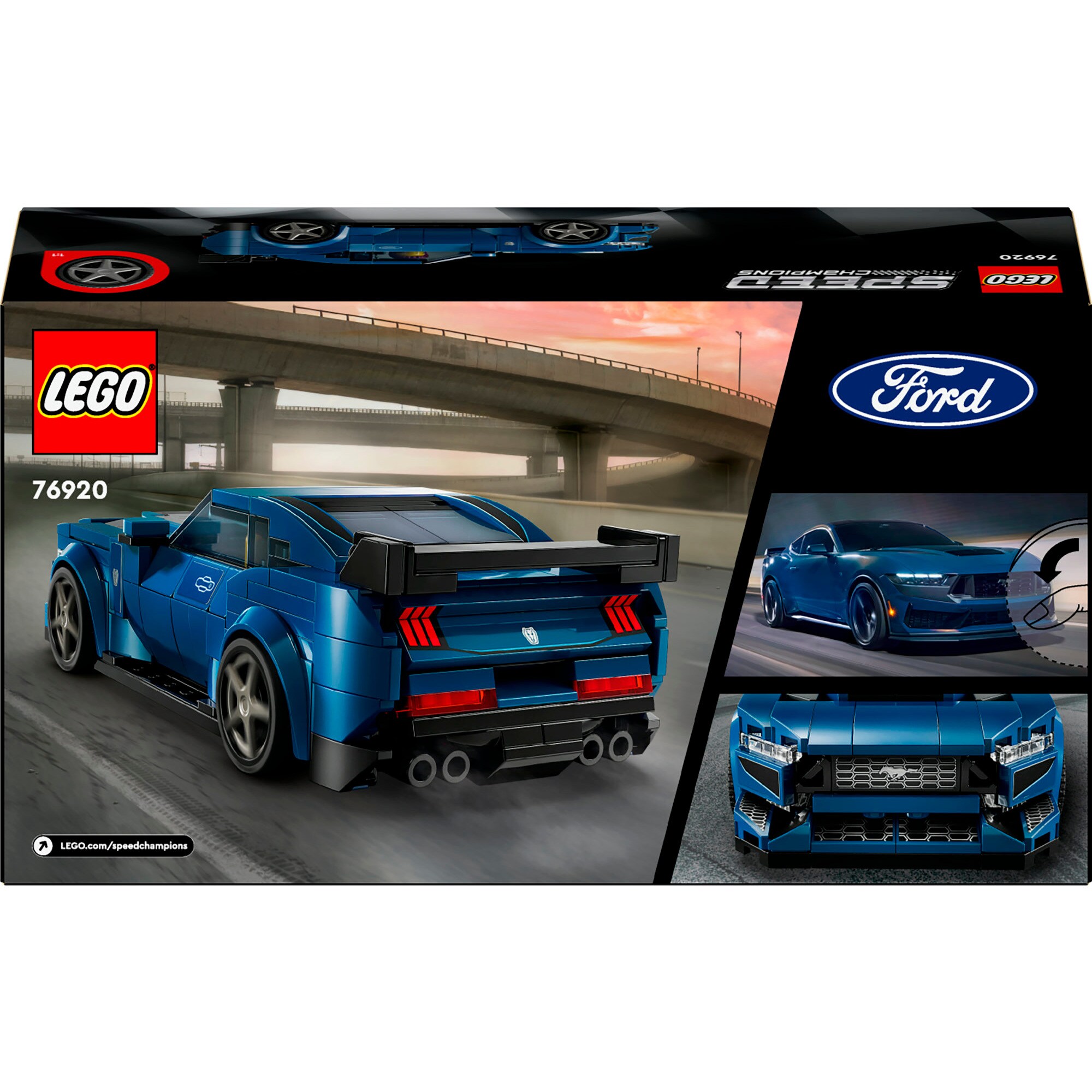 LEGO Konstruktionsspielzeug Speed Champions Ford Mustang Dark Horse Sportwagen
