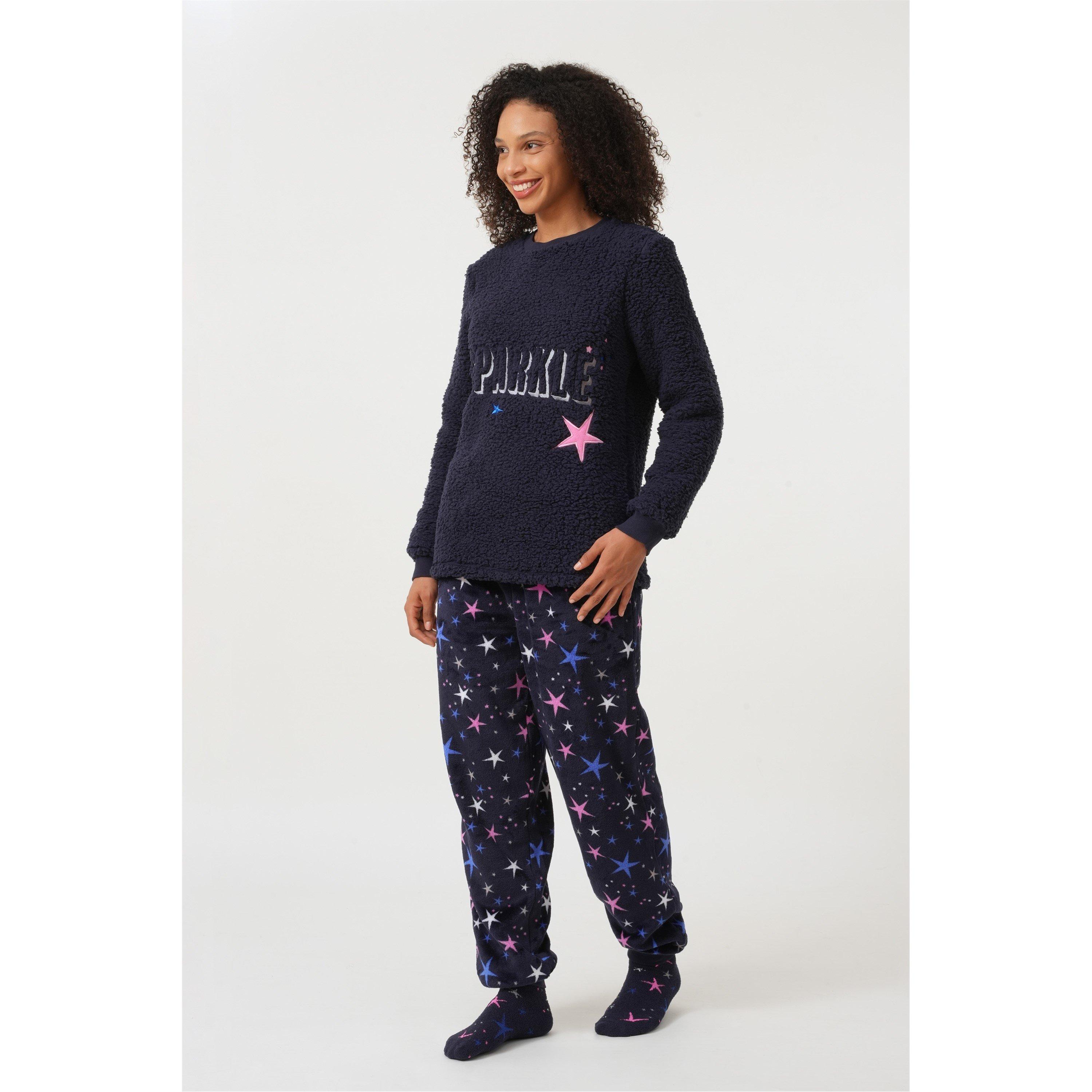 Linea Ladies Sparkle Pyjama and Hot Water Bottle Gift Set