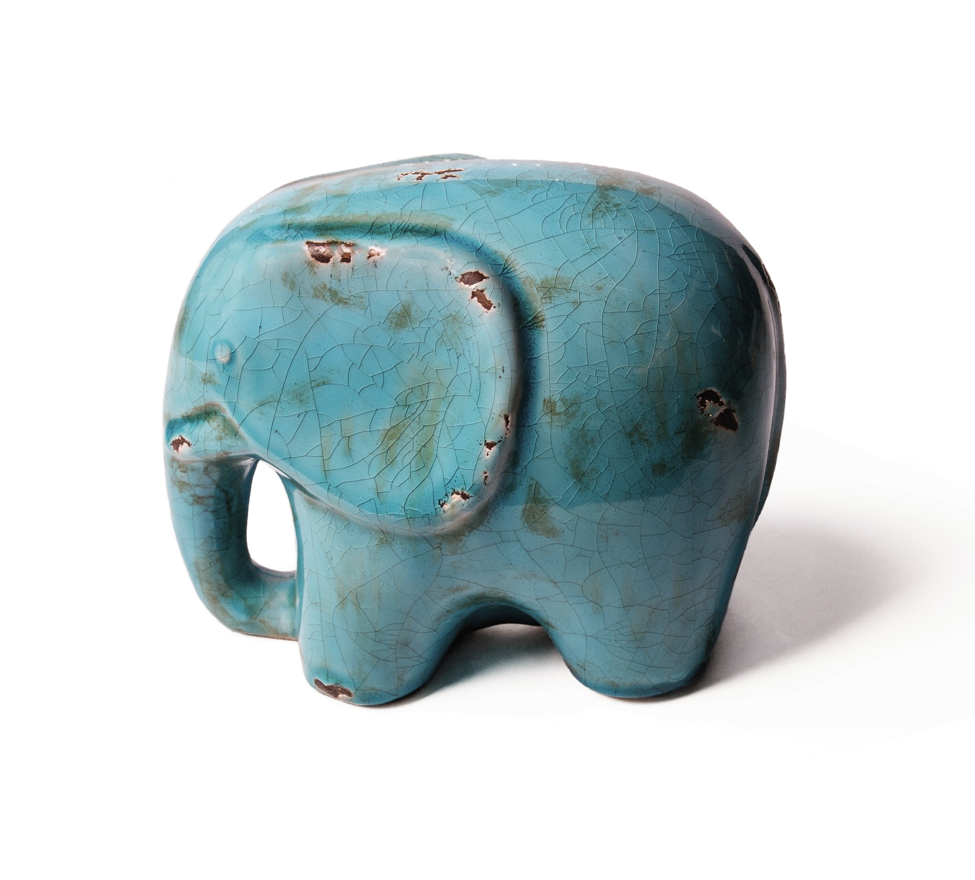Elefant 'Chinois', blau, L 22,5 cm, B 15 cm, H 17,5 cm von fischer's lagerhaus