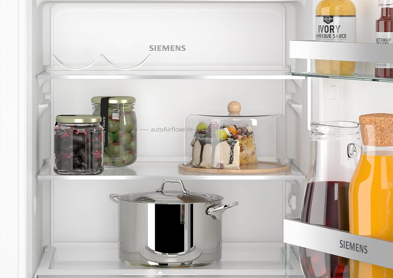 SIEMENS KI32LADD1, iQ500, Einbau-Kühlschrank mit Gefrierfach, 102,5 x 56 cm Nische, 132 L Kühlen & 15 L Gefrieren, Made in Germany, längere Frische mit hyperFresh Box, softClosing-Tür, Flachscharnier