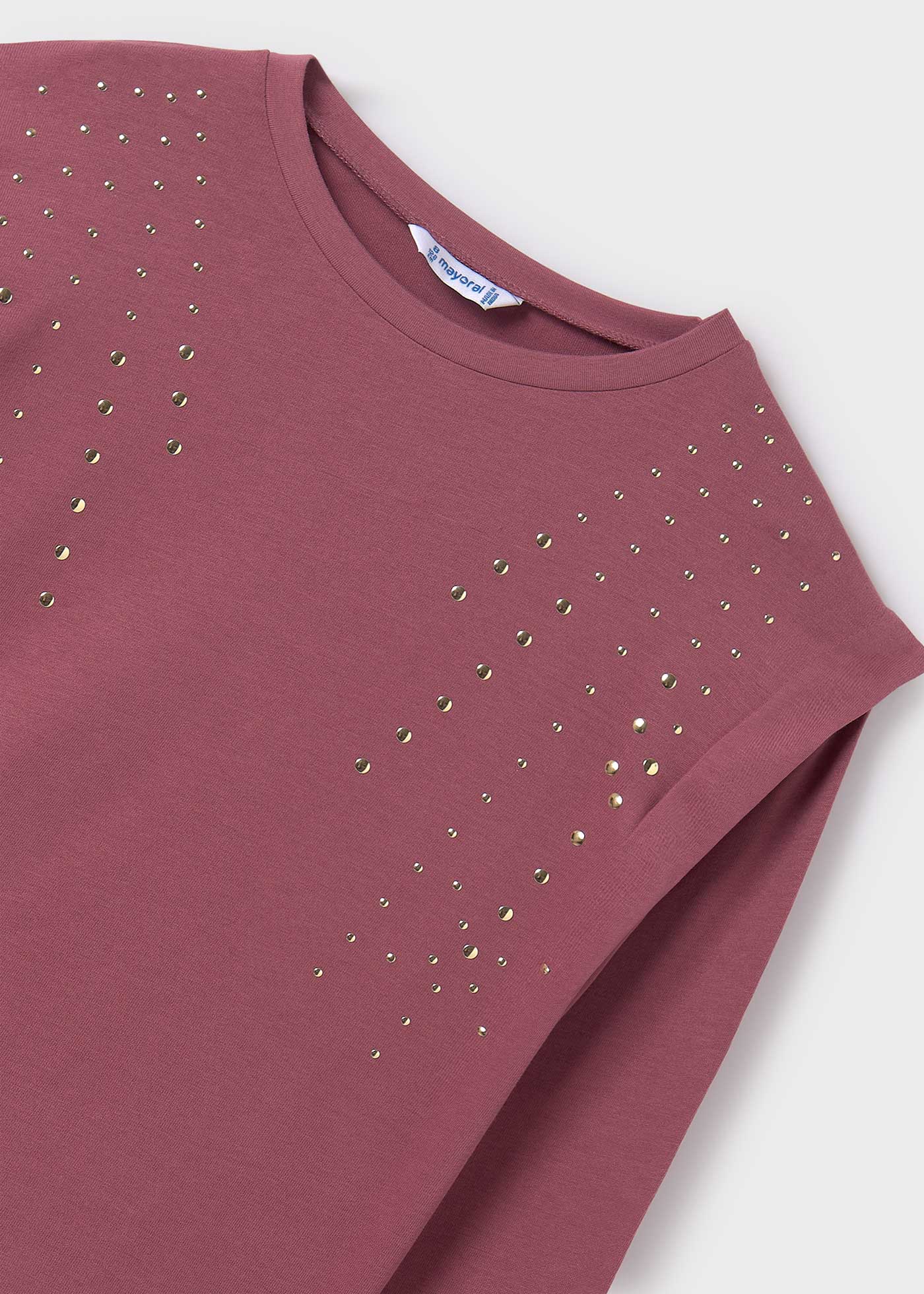 Camiseta feminina Better Cotton com tachas