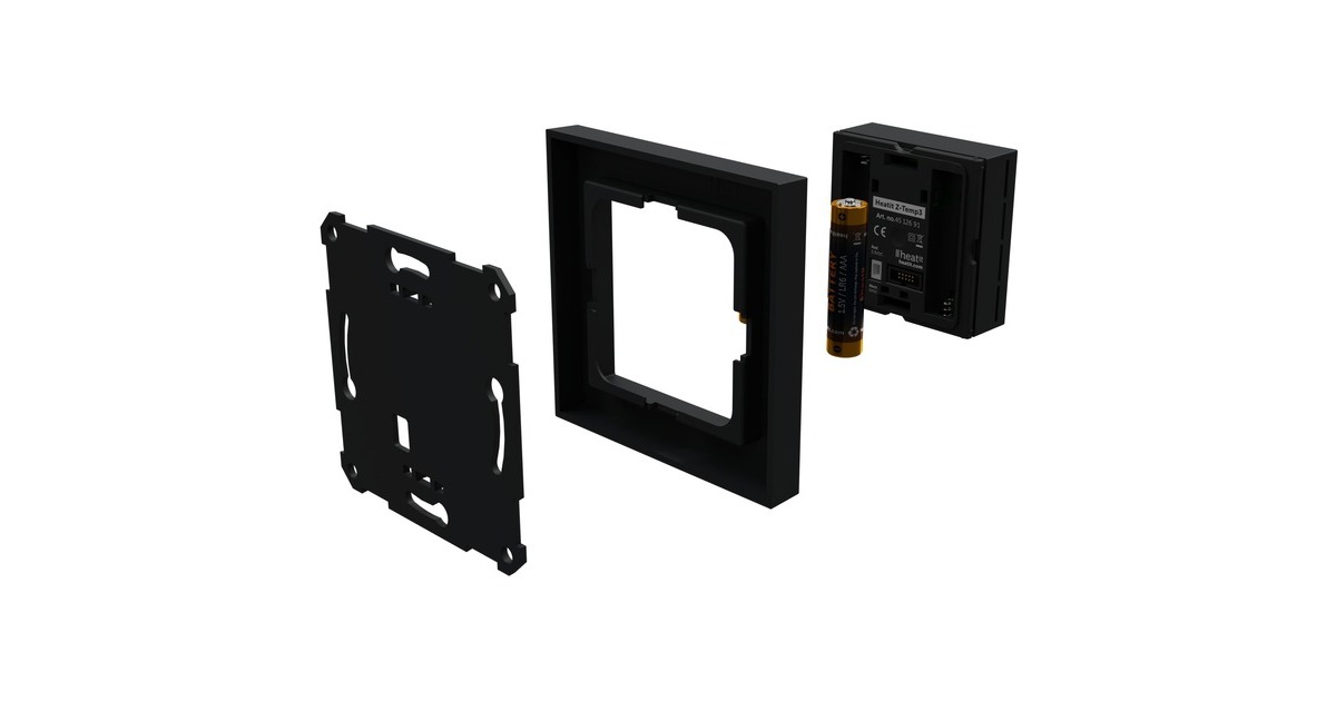 heat itZ-Temp3 Z-wave Battery Thermostat  (Zwart (mat))