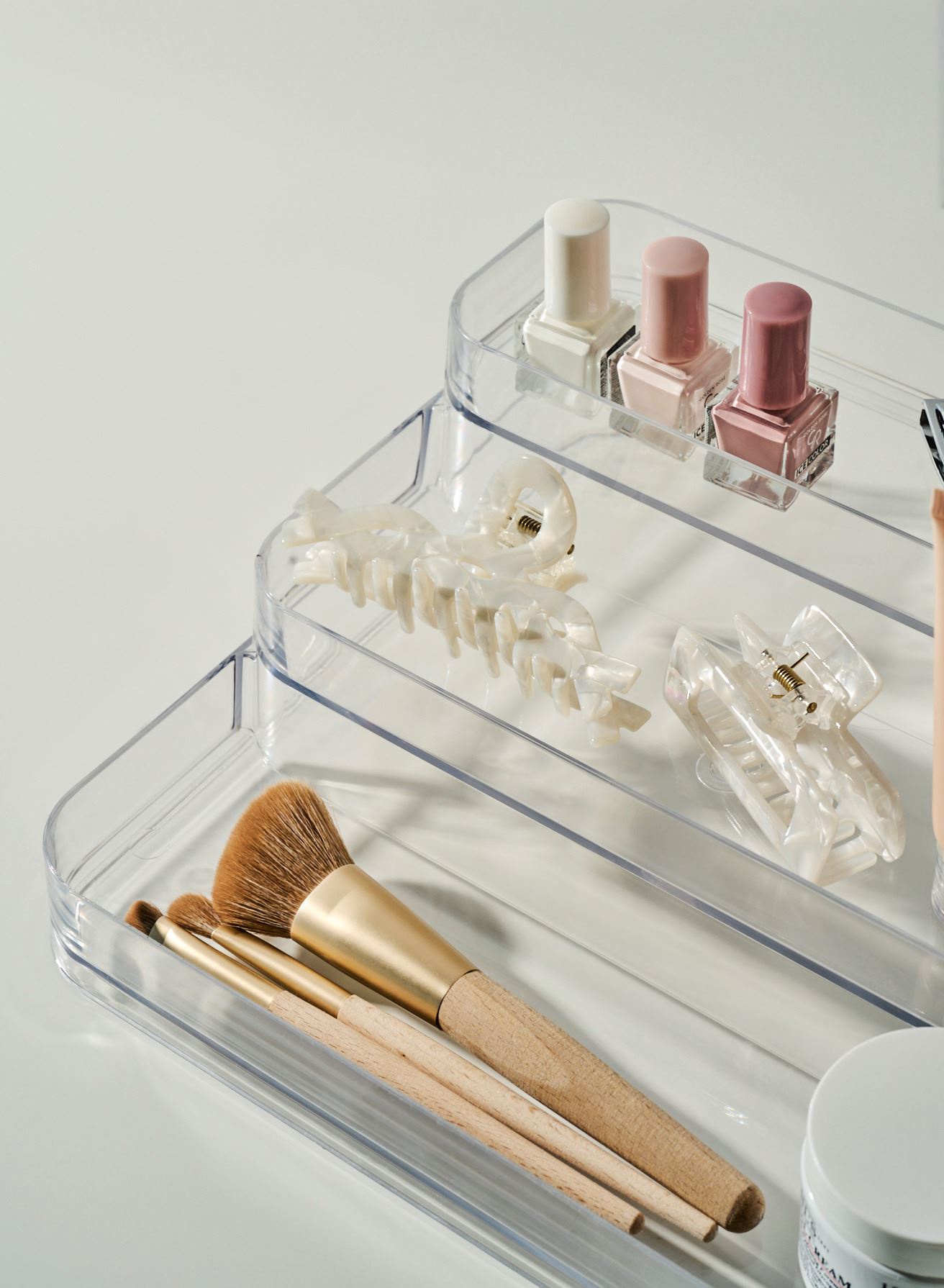 Oppbevaringsstativ transparent - 24,3x26,6x10,3 cm