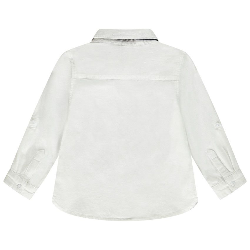 Chemise de cérémonie avec nœud papillon pour bébé garçon - Blanc