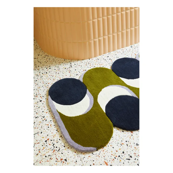 Mapoésie Tapis en laine Nymphe | Vert kaki