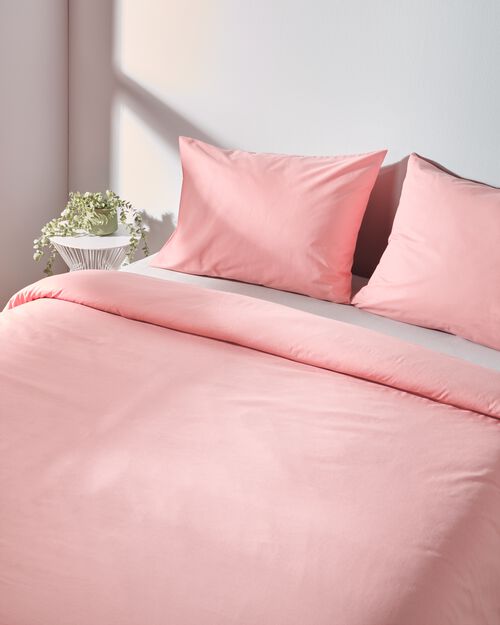 housse de couette en coton doux 240x200/220 blush