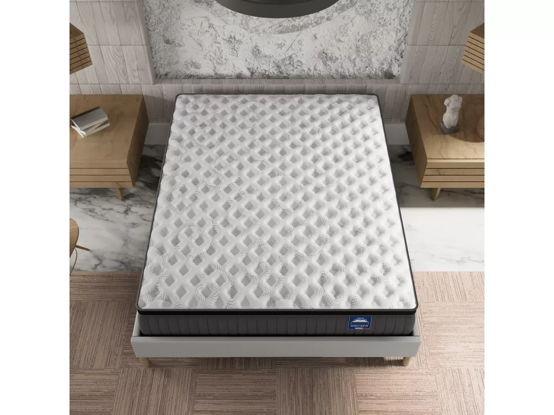 Ensemble Matelas Ressorts + Sommier 140x190 cm, ép. 30cm à mémoire de forme