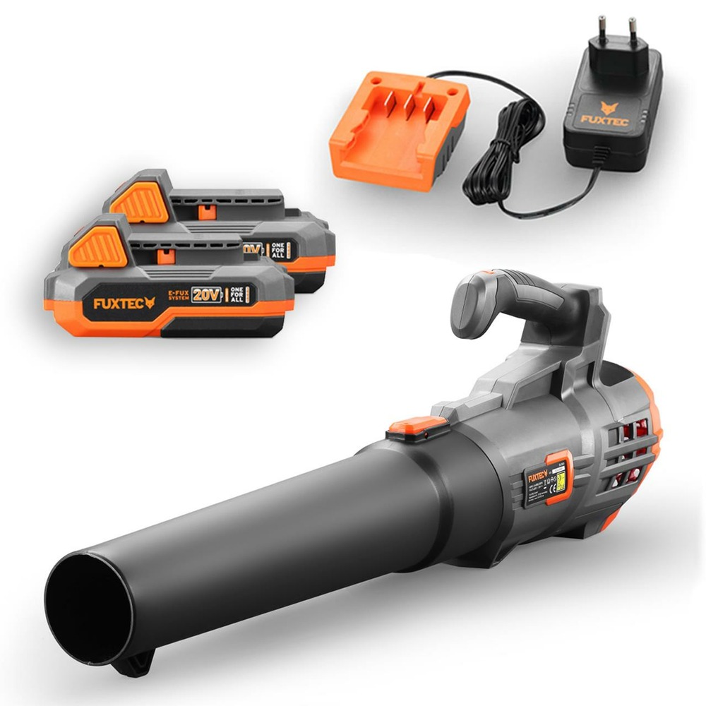 Souffleur à batterie - fx-e1lb20 - 20v 38m/s - set 2 batterie 2ah et chargeur 1a