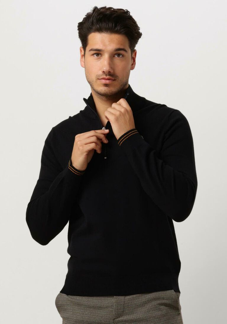 PS PAUL SMITH zwarte ps paul smith trui mens sweater zip neck zeb bad