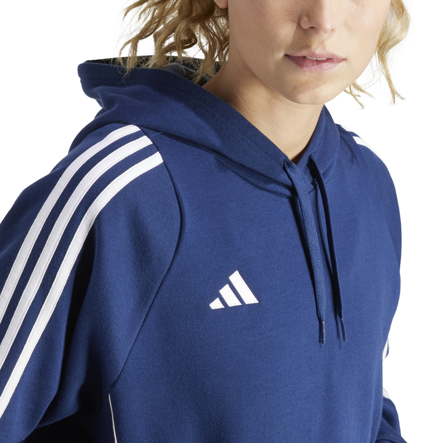 Adidas Tiro 24 Hoodie Dames Donkerblauw Wit