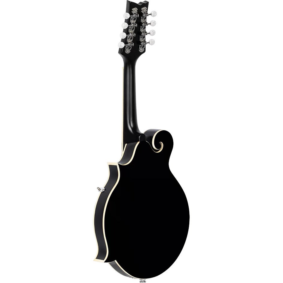 Ortega RMFE40SBK F-Style Series Mandolin Black elektrisch-akoestische F-stijl mandoline met gigbag
