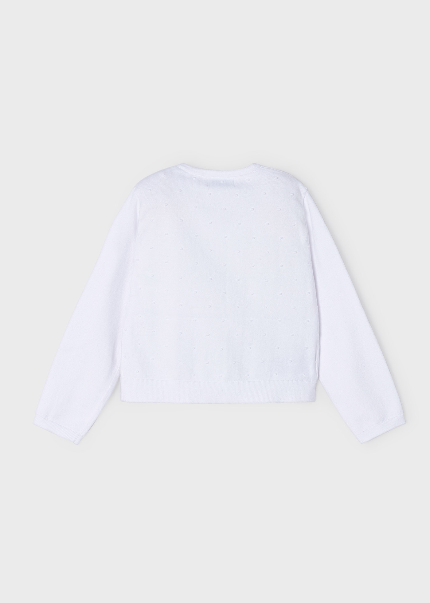 Casaquinho de malha de algodão sustentável para meninas