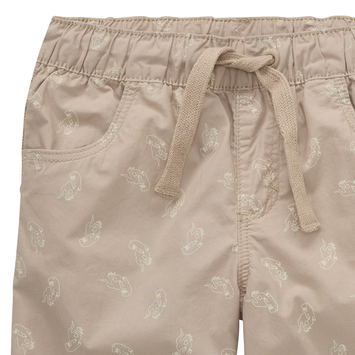 Topolino Jungen Shorts mit Dinosaurier-Prints beige
