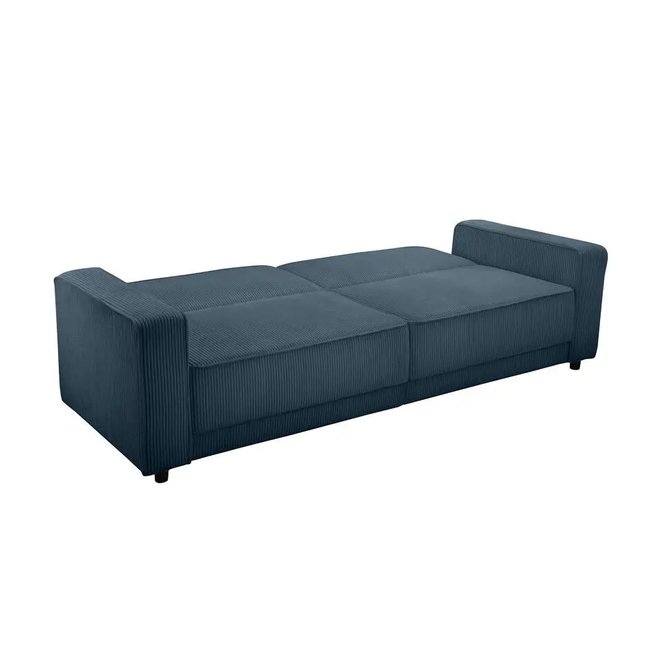 Allie - 3-zits slaapbank in blauw stof