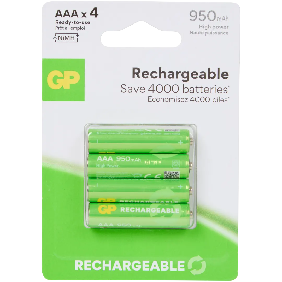Piles rechargeables GP AAA