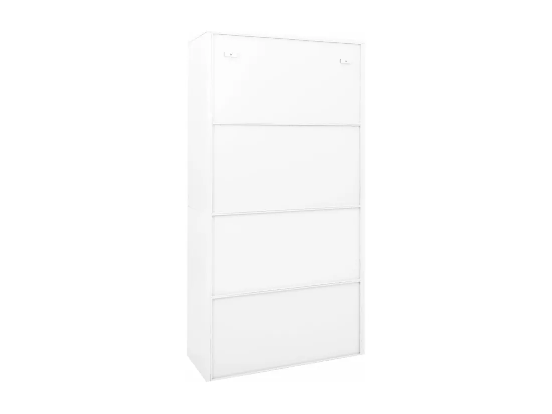 Armoire de bureau et porte coulissante Blanc 90x40x180 cm Acier