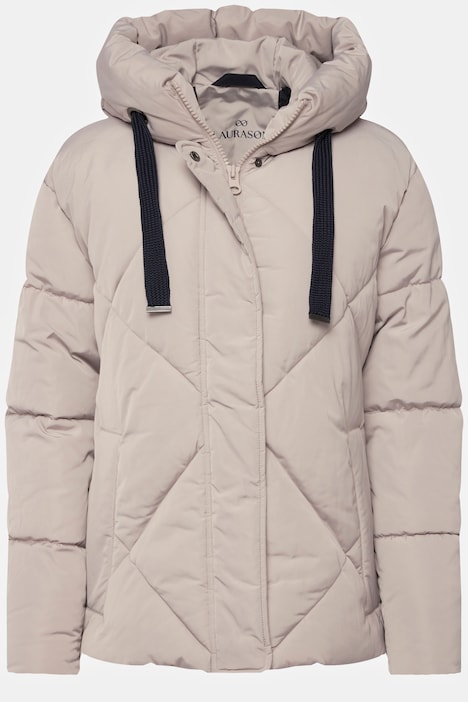 Steppjacke, Laurasøn-Kapuze, verdeckter Zipper, lange Seitenzipper