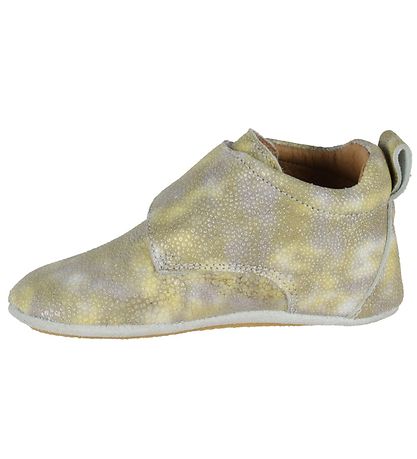 Above Copenhagen Leder-Krabbelschuhe - Beige Yellow