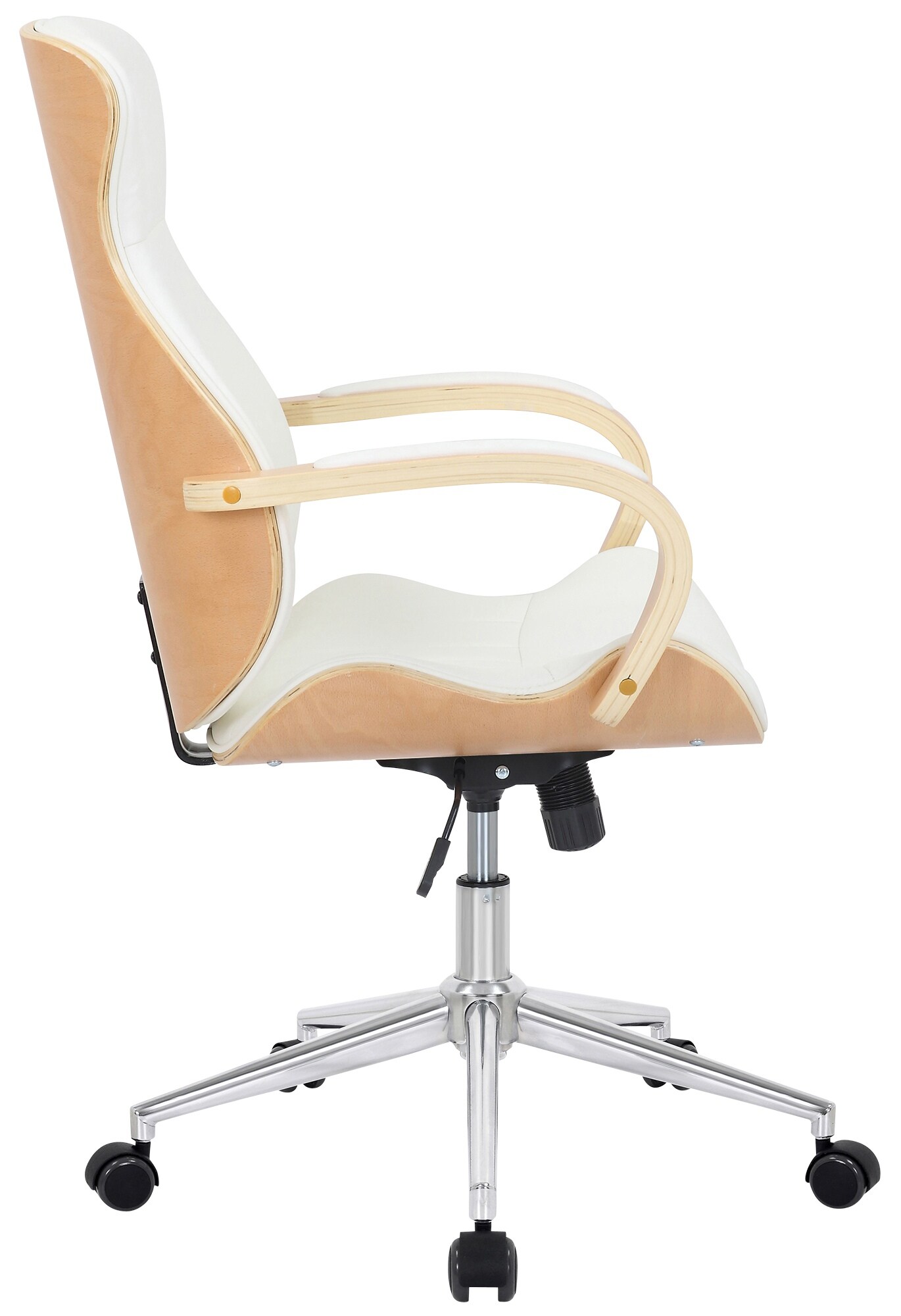 CLP Bürostuhl Melilla Kunstleder I Ergonomischer Stuhl I Komfortables Sitzen I 360 Drehfunktion, Wippfunktion I Für Arbeit Und Home-Office