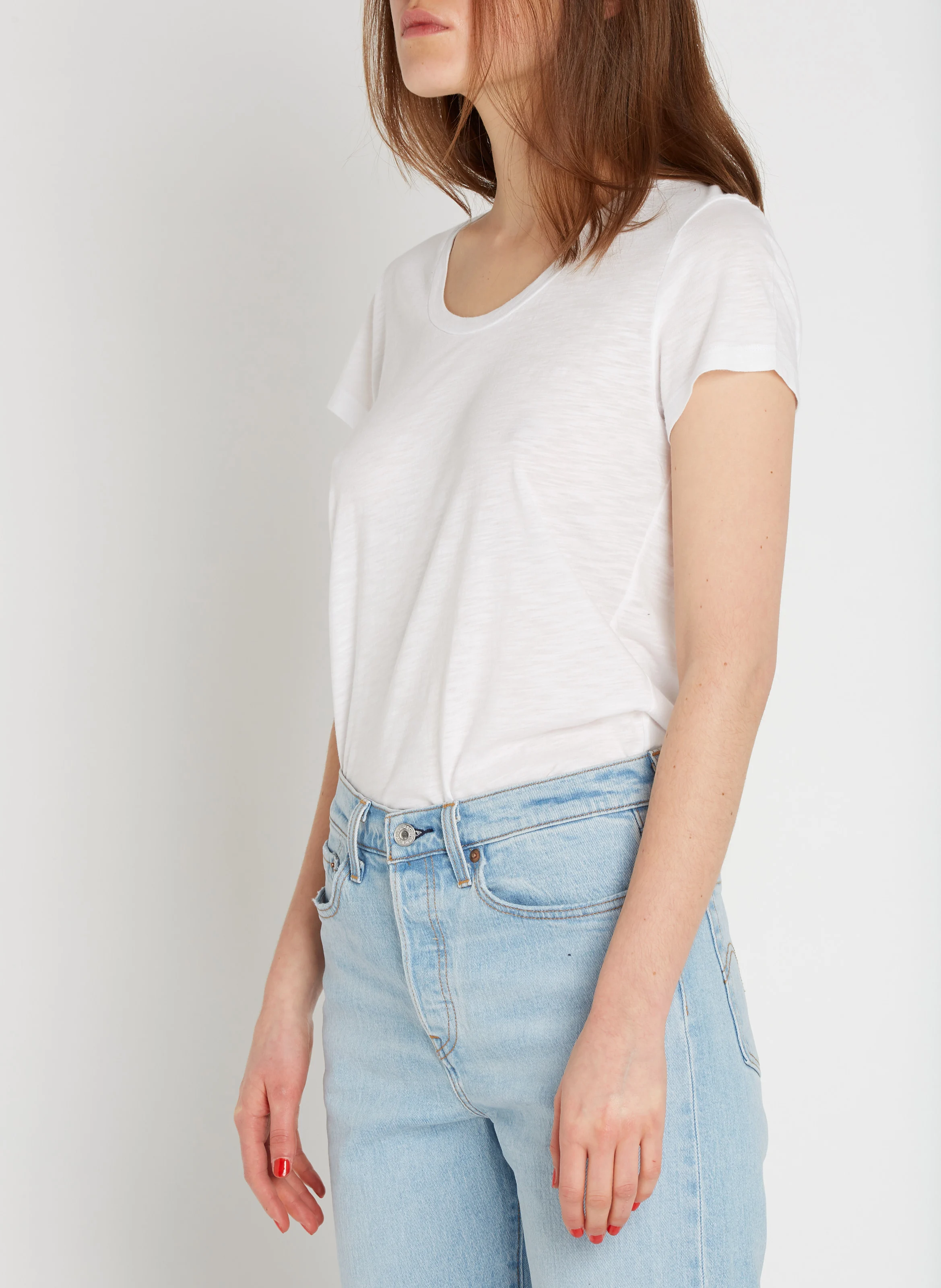 JACKSONVILLE - Tee-shirt col rond en coton mélangé | Blanc