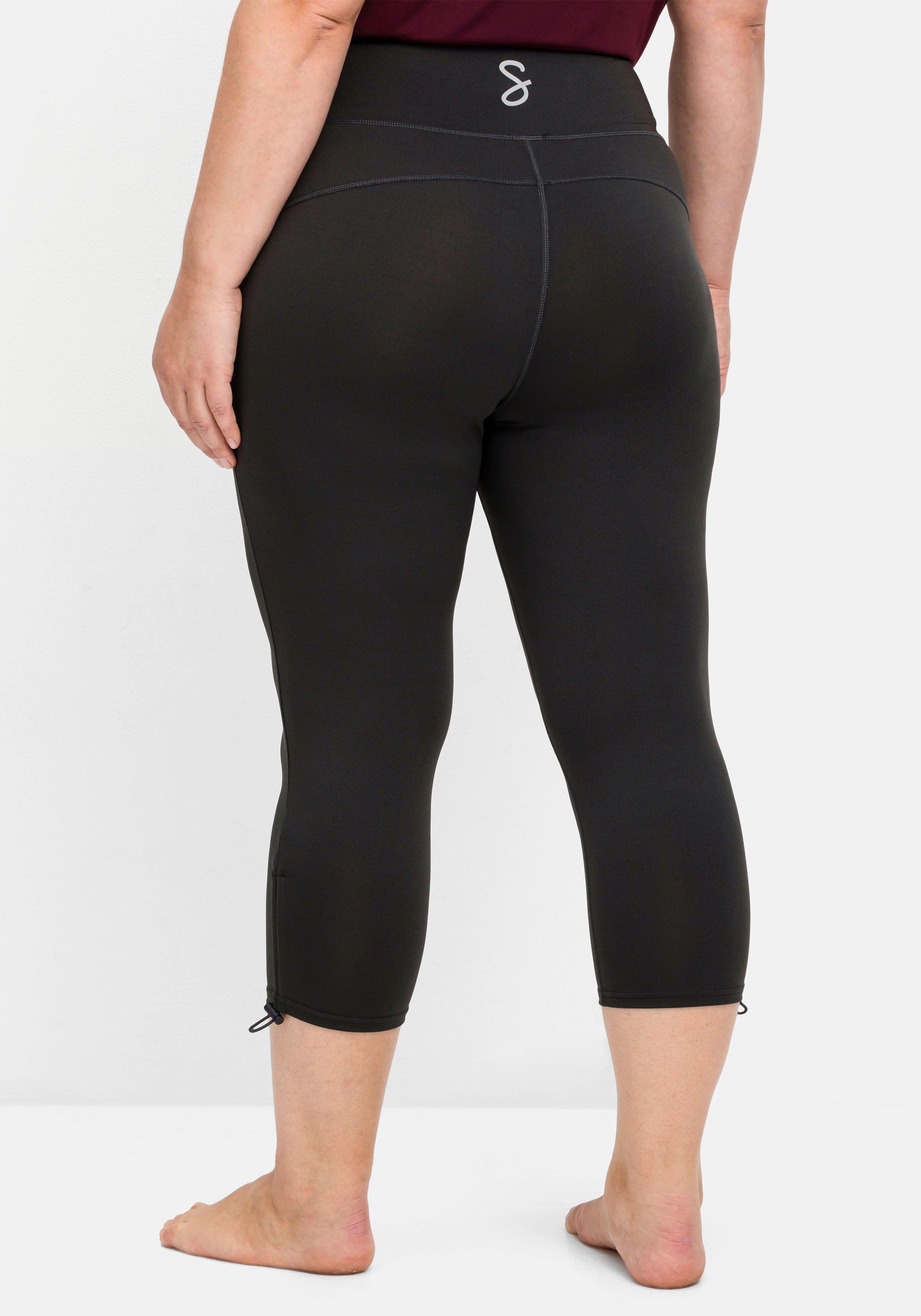 Sportleggings in 3/4-Länge, mit raffiniertem Bund