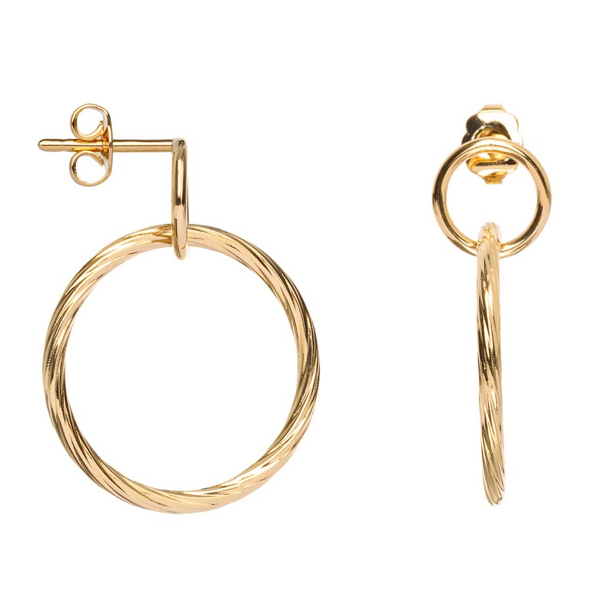 Boucles d'oreilles Saunier Flamenco dorées