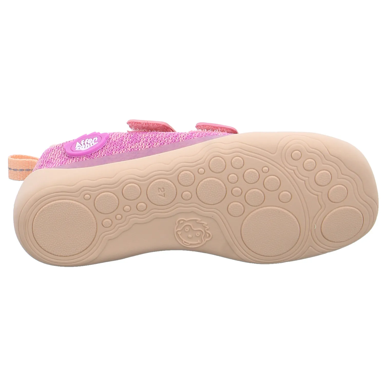 AFFENZAHN Kleinkinder-Halbschuh Klett Pink Textil  Komfortschuh