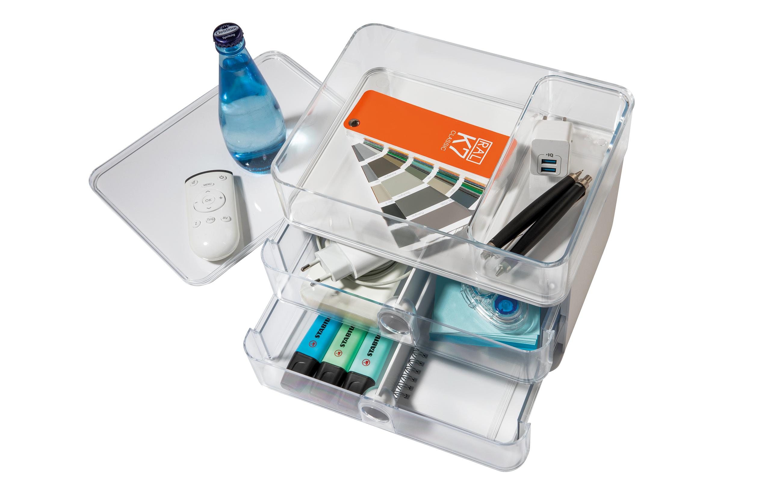 Schubladenbox Allison Smart-Box Plus 2 Schubladen, GrauSchubladenbox stapelbar mit 2 Schubladen