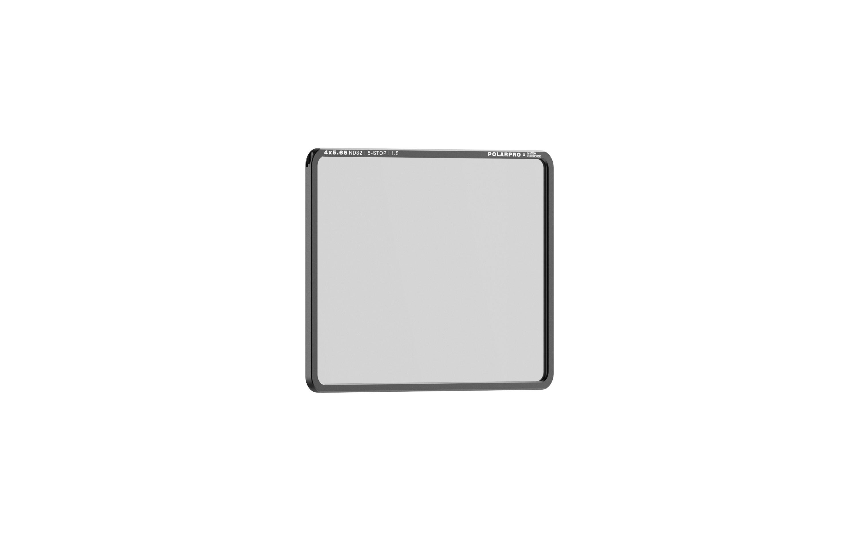 Graufilter ND32 4x5.65 Filter – Motion Clubhouse Edition<br>Vollständig ummantelte Filter mit massgefertigten CNC-Aluminium-Rahmen