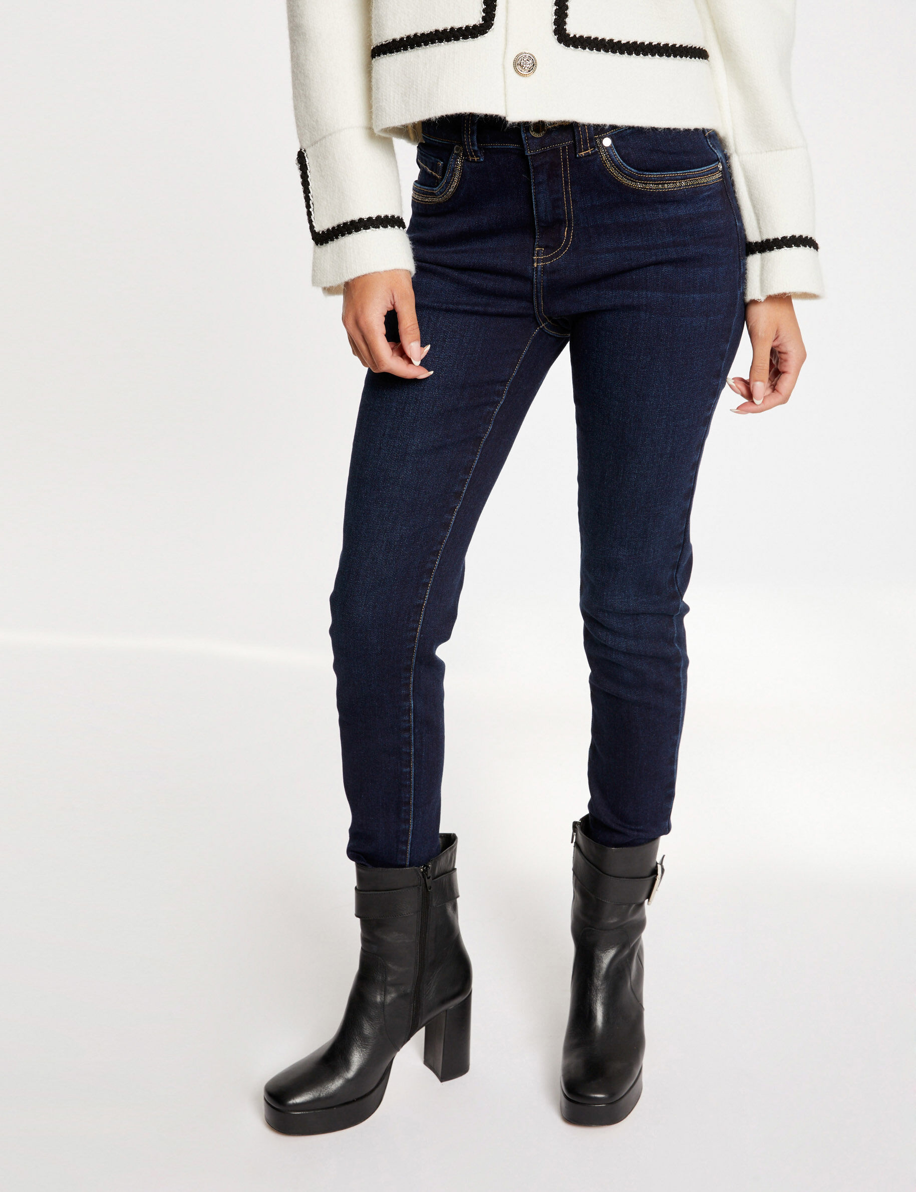 Jeans slim taille haute jean brut femme - jean_brut