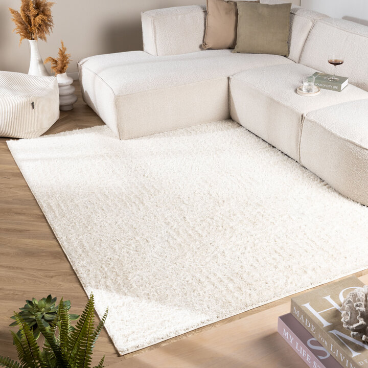 Scandinavisch vloerkleed - Lova Maze Crème | Balans