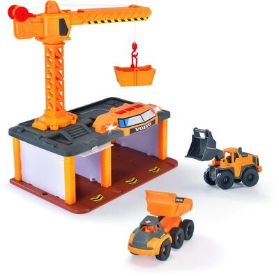 Dickie Toys Volvo Garasje med Anleggsbilerer